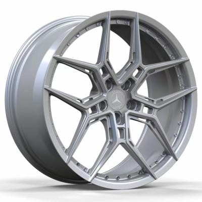 China 20'' Hyper Silver Forged Wheels For Mercedes Benz Rim Set for sale