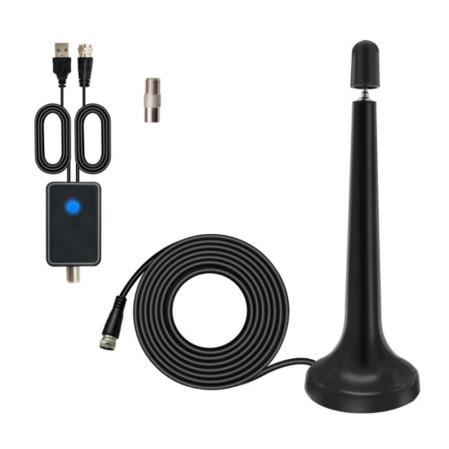 Active HD 25dBi Indoor Pull Rod TV Antenna with USB Amplifier Hot DVB-T DTMB HDTV Antenna