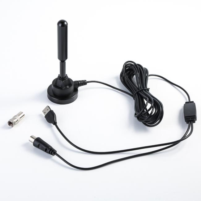 60miles Remote Controlled Amplified VHF UHF Outdoor HDTV TV Antenna 360 Rotation