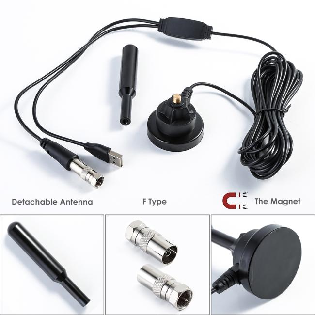 60miles Remote Controlled Amplified VHF UHF Outdoor HDTV TV Antenna 360 Rotation