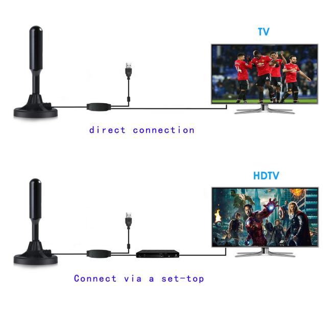 high gain magnetic vhf uhf dvb-t antenna digital tv dvb-t2 antenna