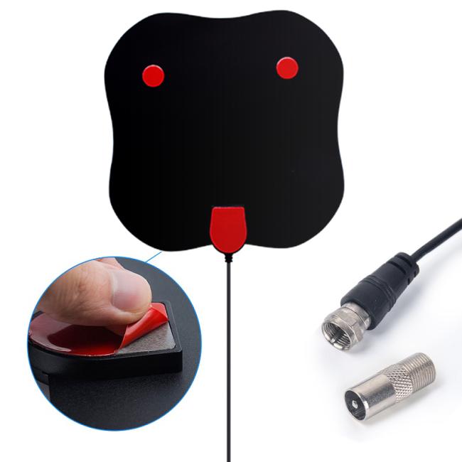 1080P UHF VHF Digital Indoor HD TV Antenna with Amplifier DVB-T DVB-T2 HDTV Thin Film Sticker Antenna
