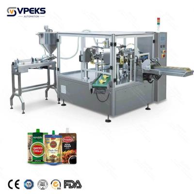 China High Performance Premade Pouch Filling Machine 380V 50HZ 60HZ 5KW for sale