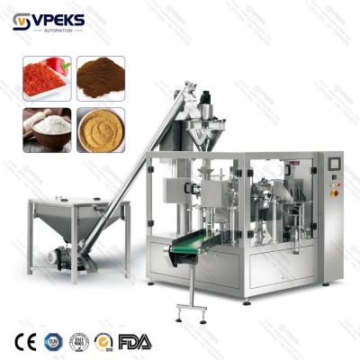 China Aluminum Foil Polyethylene Premade Pouch Filling Machine 10-1500g for sale