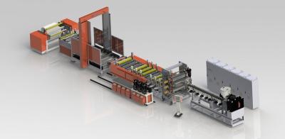 China Máquina de fabricación de papel de piedra línea de extrusión de película de estiramiento de tres capas en venta