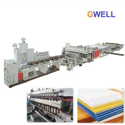 China PE Hollow Board Making Machine PE Polycarbonate Sheet Manufacturing Machine Plant Hollow Profile Extrusion for sale