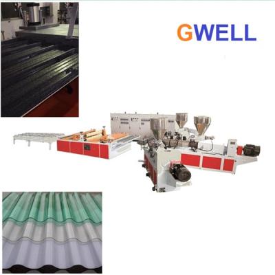 China PP PVC Corrugated Roof Tile Production Line Polycarbonate Extrusion Process for sale