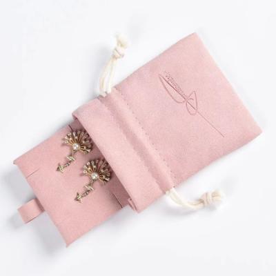 Custom Logo Small Dice Earrings Bracelets Necklaces Velvet Dust Packaging Pouch for Gift