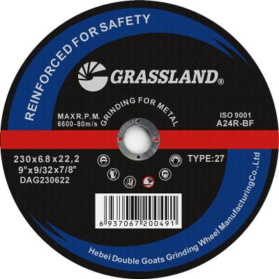 China 24 Grit 230 X 6.8 X 22mm Abrasive Wheel For Angle Grinder for sale