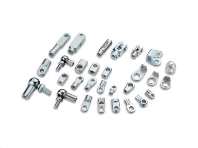China ISO9001 Gas Spring End Fittings Steel Zinc White Blue Gas Strut End Fittings for sale