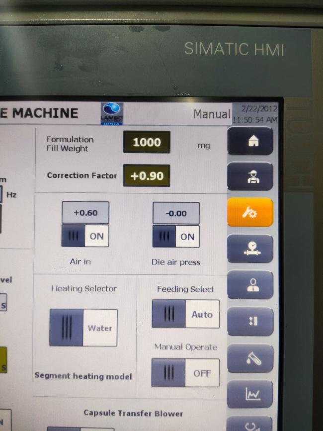 JL-250III control panel and user interface display