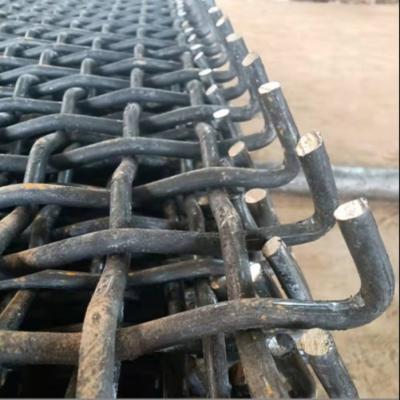 China Vibrating 65mn Hooked Crimped Woven Wire Mesh Screens For Quarry And Mining for sale
