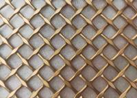 China 0.02-2.0mm Wire Lock Crimped Architectural Metal Mesh Brass Bronze Velp for sale