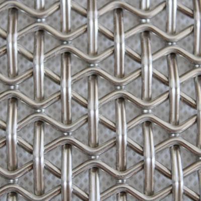 China Fio tecido quadrado galvanizado de aço inoxidável Mesh Crimped à venda