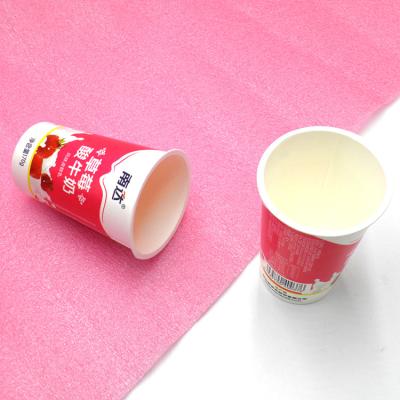 Chine tasses de papier Leakeproof de yaourt de 180ml 200ml tasses de crème glacée de 6 onces avec des couvercles à vendre