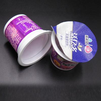 China taza plástica del yogur de las tazas plásticas de la categoría alimenticia 100ml con las tazas plásticas del postre de las tapas en venta