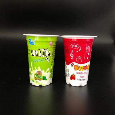 China 180ml Food Grade Yogurt Plastic Cups Frozen Yogurt Cups With Aluminum Foil Lids for sale