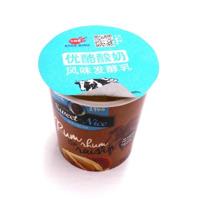 China Heat Sealing 99mm Yogurt Foil Lid PS Lacquer 81mm Dia Custom Logo for sale