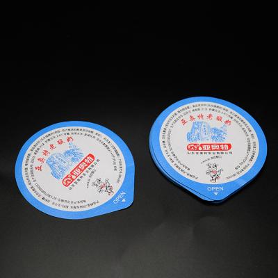 China 65mm 99mm Die Cut Yogurt Foil Lid Lemonade Plastic Cup Foil Lid ODM Easy Peel Off for sale