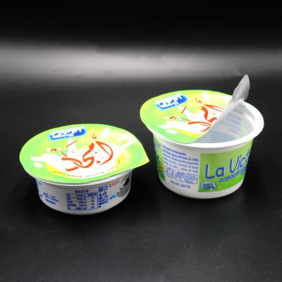 China PP Round Yogurt Foil Lid Eco Friendly Recyclable Adhesives For Coffee Water Cups for sale