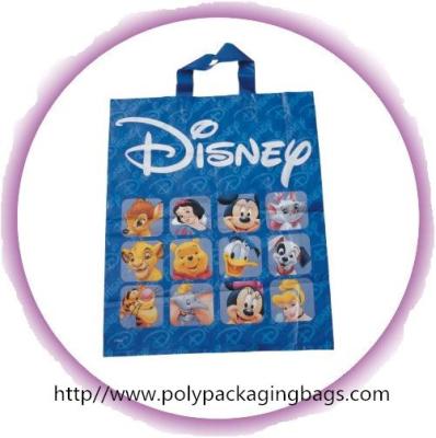 China Fashion Blue Disney Soft Loop Plastic Handle Bags Promotional for sale