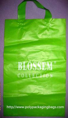 China Green HDPE Soft Loop Handle Bag With Side Gusset For Shopping for sale