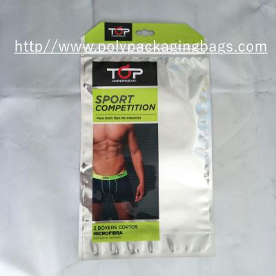 China Men's Underwear Standing Bags , Three Underwears Aluminum Foil Hook Bag for sale