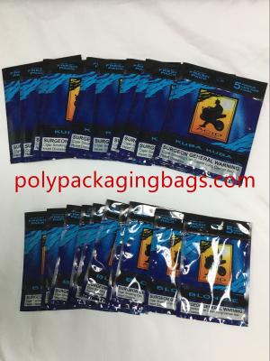 China Las bolsas de plástico impresas por encargo del cigarro de los bolsos del Humidor del cigarro con la cerradura resbalada de la cremallera en venta