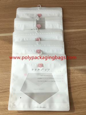 China Reclosable Zip lock Poly Bags With Hangers Hook / Plastic Custom Printed Bags for sale