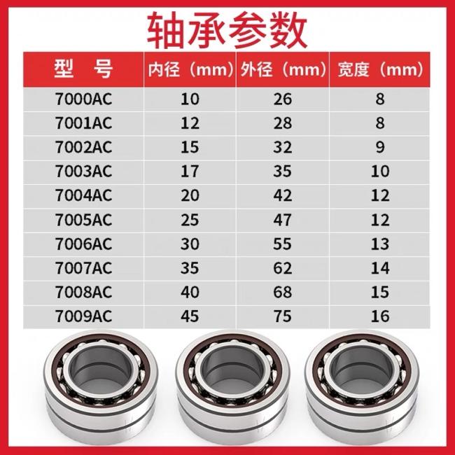 Precision angular contact ball bearings