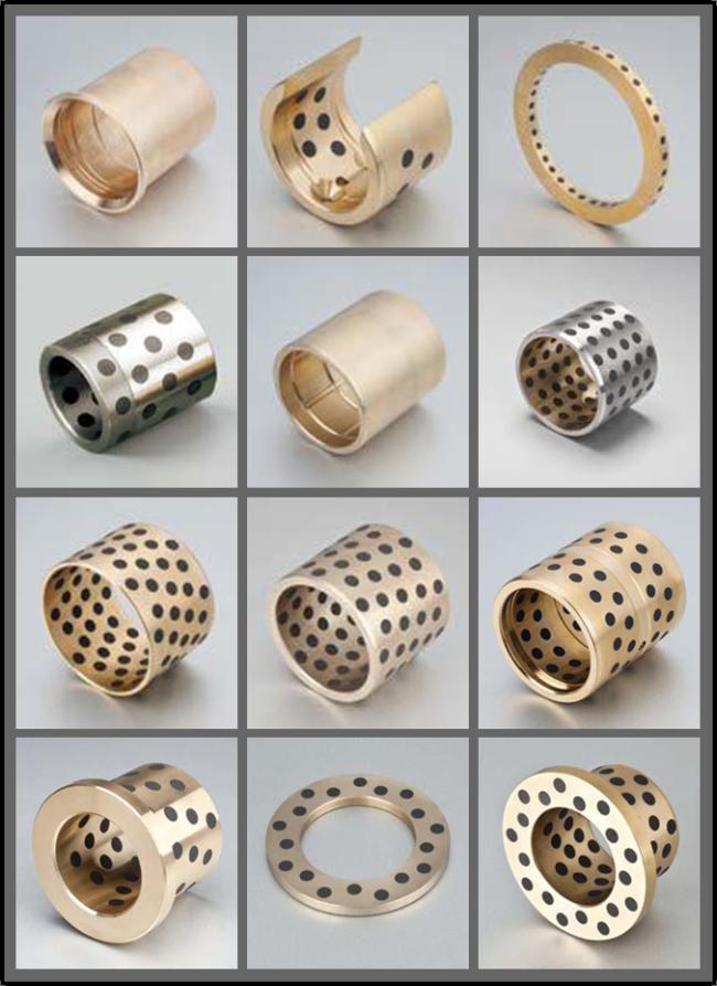 Solid Lubricant Manganese Bronze Sliding Bearings Flanged Plate CuZn25AI5Mn4 C86300