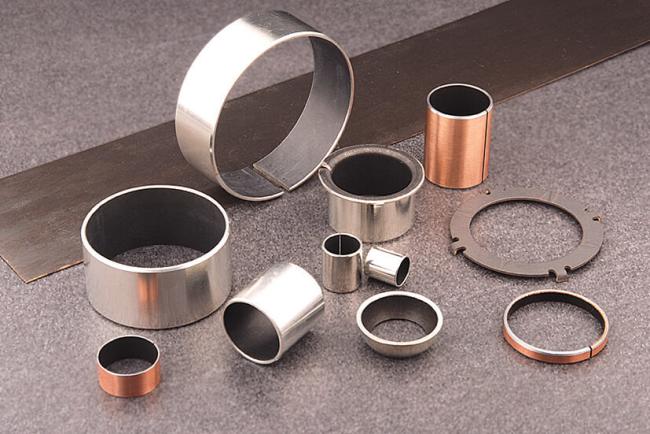 Custom OEM Graphite Filled Bronze Bushings AlSn20Cu Steel Backing Flanged Sleeve