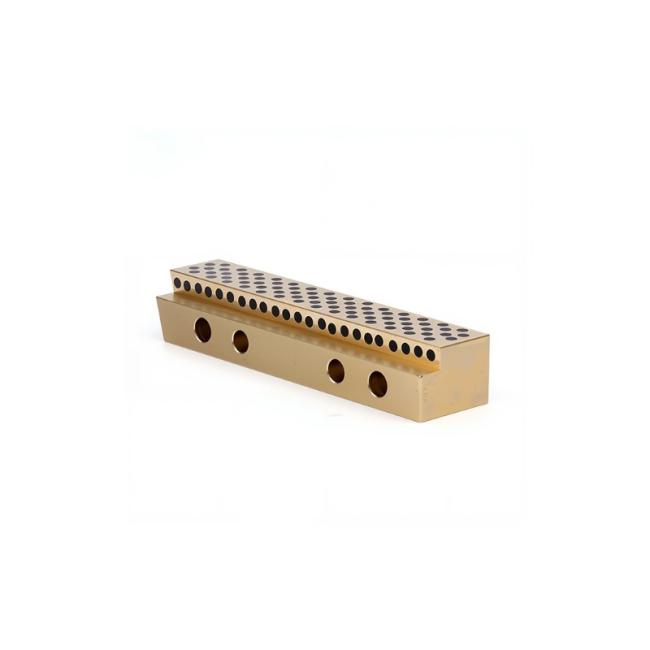 An oil-free self-lubricating graphite copper plate slide plate, this type of material is usually applied in environments that require high wear resistance and low friction, especially in components such as guide rails and guide plates. The advantage of the graphite copper plate sliding plate lies in its ability to provide continuous lubrication performance, reduce the demand for traditional lubricating oil, and enhance wear resistance at the same time. The numbers SOL20 30 45 May refer to standards of different sizes or models, which are used in specific application scenarios or equipment.