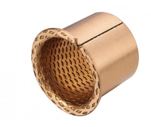 CuSn6 Tin Bronze Bushing Flange Copper Alloy Bearing Oil Hole Groove Mining & Processing Equipment