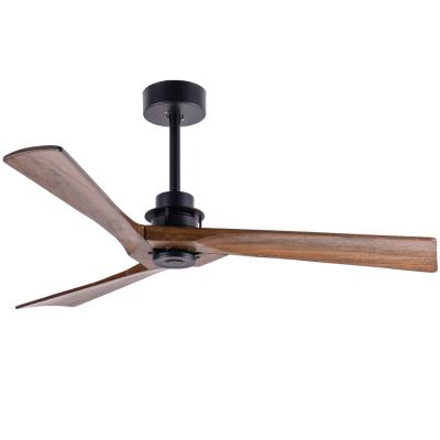 China Decorated 3 Blade Wood Ceiling Fan With Light And Remote Control for sale