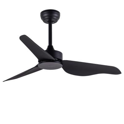 China Decorated 42 Inch Black Ceiling Fan With Light Low Noise for sale