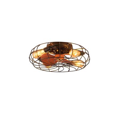 China Brown DC 20 Blade Ceiling Fan 20 Inch Flush Mount Ceiling Fan for sale