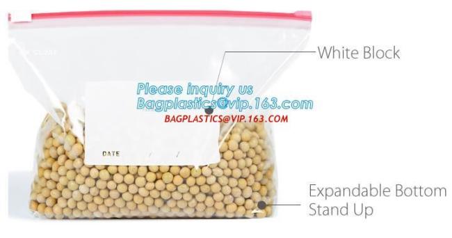 slider ziplock bag doypack zipper/ECO-friendly slider bag, Slider Bags Stand Up Slider Bags For Food, frosted zipper loc