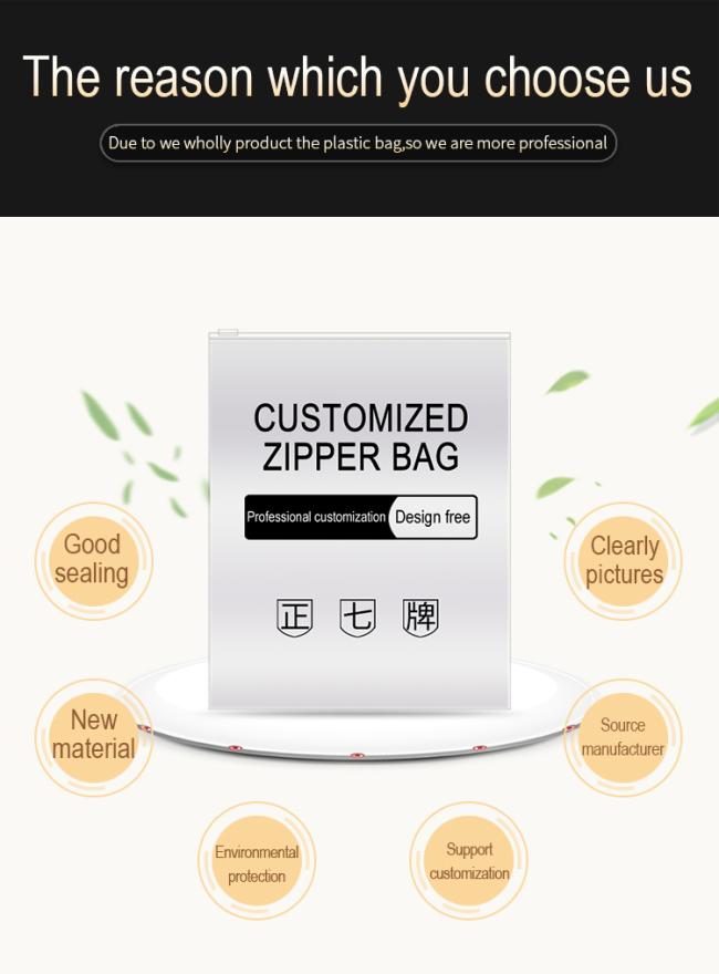 PVC Slider Frosted Zipper Bag ,Plastic Packing Bag With Zipper, Resealable Poly Bags