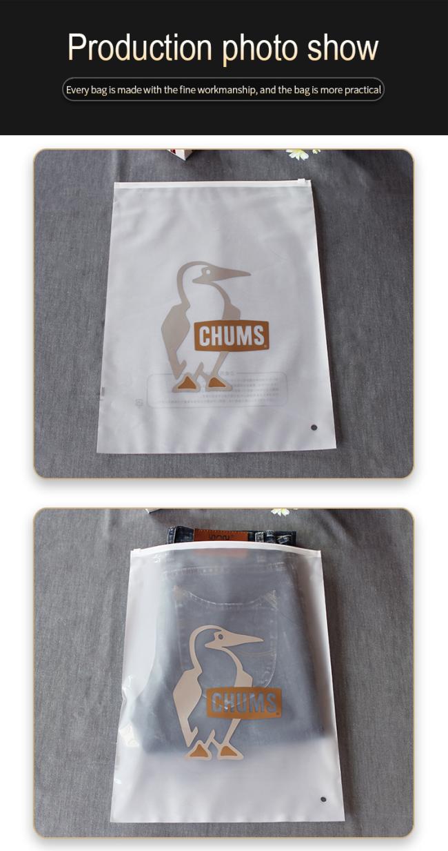 PVC Slider Frosted Zipper Bag ,Plastic Packing Bag With Zipper, Resealable Poly Bags