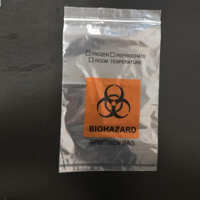 6*9 LDPE Ziplock Pathology transport envelope medical lab biodegradable biohazard trash collection specimen bag with pouch