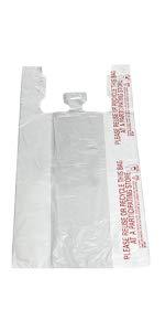 Reli. T-shirt Bags (300 Count) (11.5" x 6.5" x 21") (Plain White)