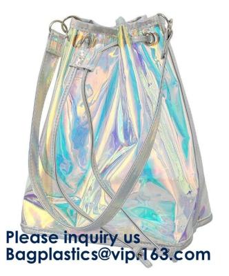 Hot Selling Promotional Hologram Laser Unicorn Prints Cosmetic Bag Pouch Coin Purse With Strap Makeup Wash Bag