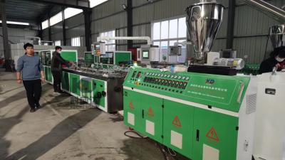 China Customized Plastic PVC Co Extrusion Profiles WPC Profile Machine For Ceiling for sale