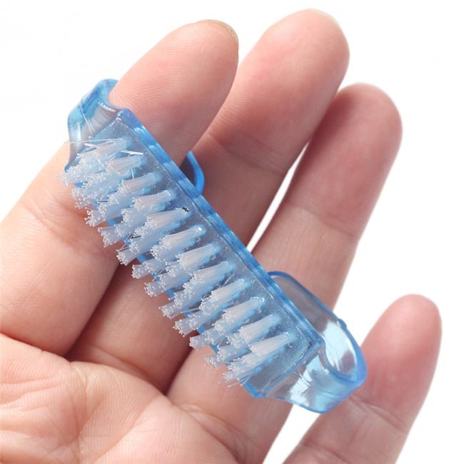 Easy to Use Nail Brushes Nylon Brushes for Hands and Fingernails four Rows of Bristles Purple Handle Effective
