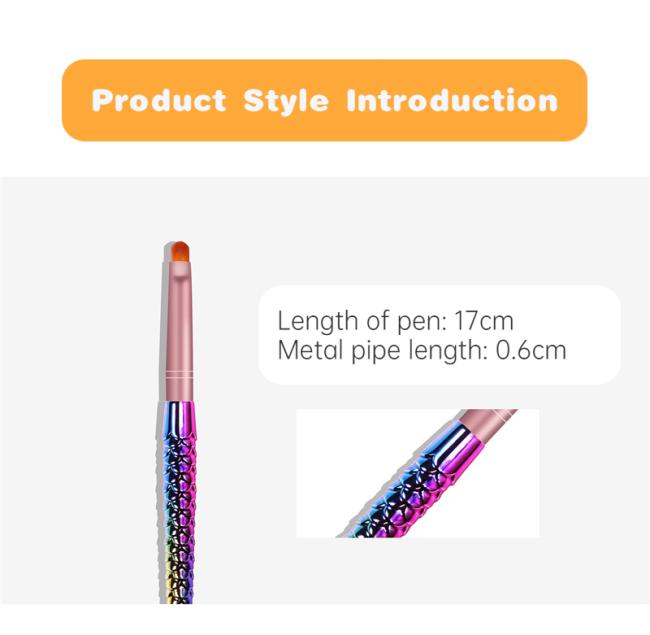 Ultra-fine French Art Lines Mermaid Penholder Drawing Pen Set 100% kolinsky Acrylic Nail Brush