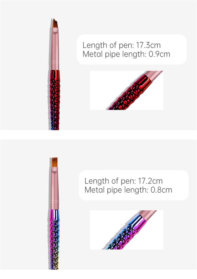 Ultra-fine French Art Lines Mermaid Penholder Drawing Pen Set 100% kolinsky Acrylic Nail Brush