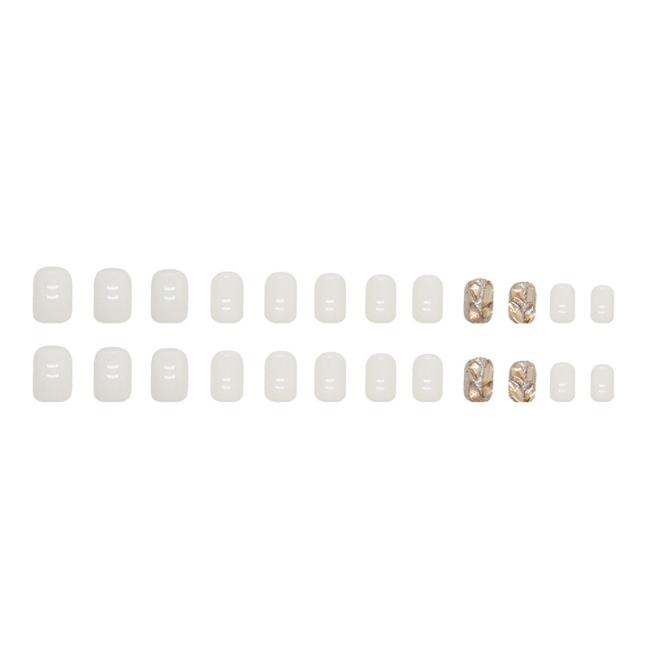 24pcs/Set New style OEM Wholesale 3D Flat Diamond Flash Style Nail Tip Flash Ins Style Artificial Fingernails