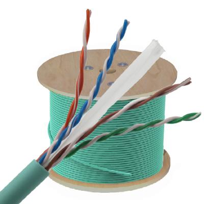 China 1000ft 305m Cat6 2x4p 23awg 24awg Ethernet Lan Cable Unshielded UTP Solid PVC for sale