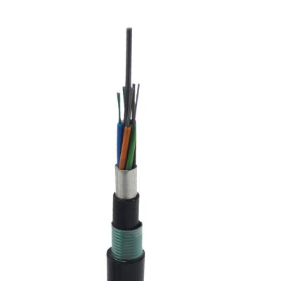 中国 PE Jacket G652D Fiber Optic Cable Moisture / Rodent Proof GYTA53 Fiber Optic Cable 販売のため